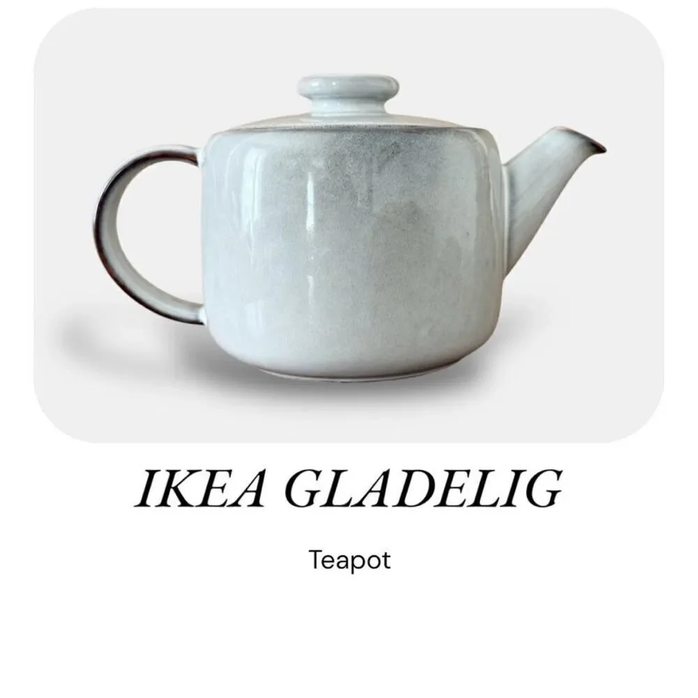 IKEA Gladelig Gray Teapot Stoneware